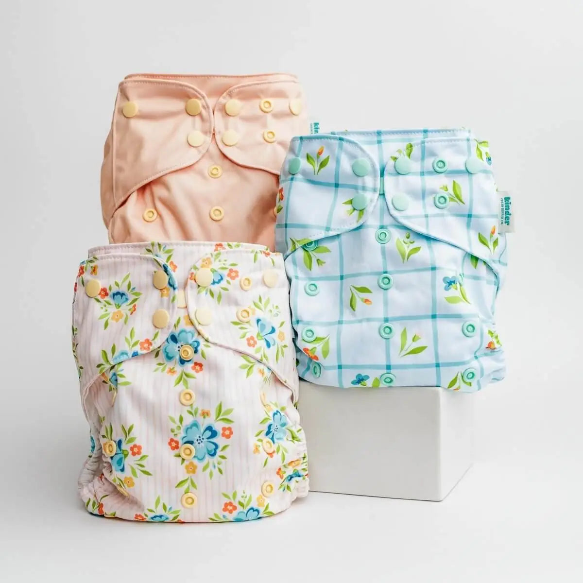 Kinder Cloth Diaper Co. - Solid Color: Essentials Pocket Cloth Diaper with Athletic Wicking Jersey, Grows with your Baby -