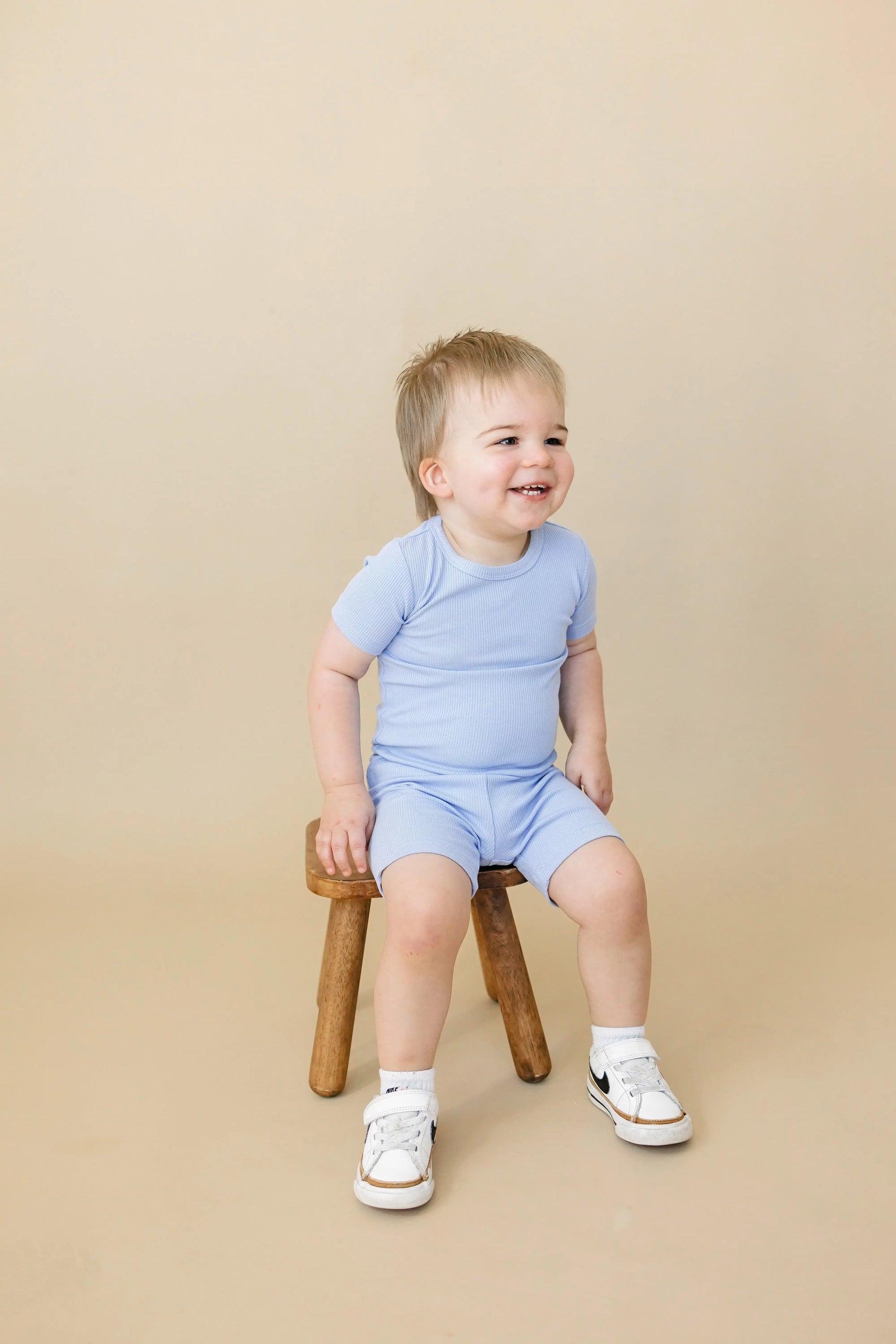 Solid Ribbed Bamboo Two Piece Pajamas For Toddlers Little Joy Co. Everetts Place: Online Boutique