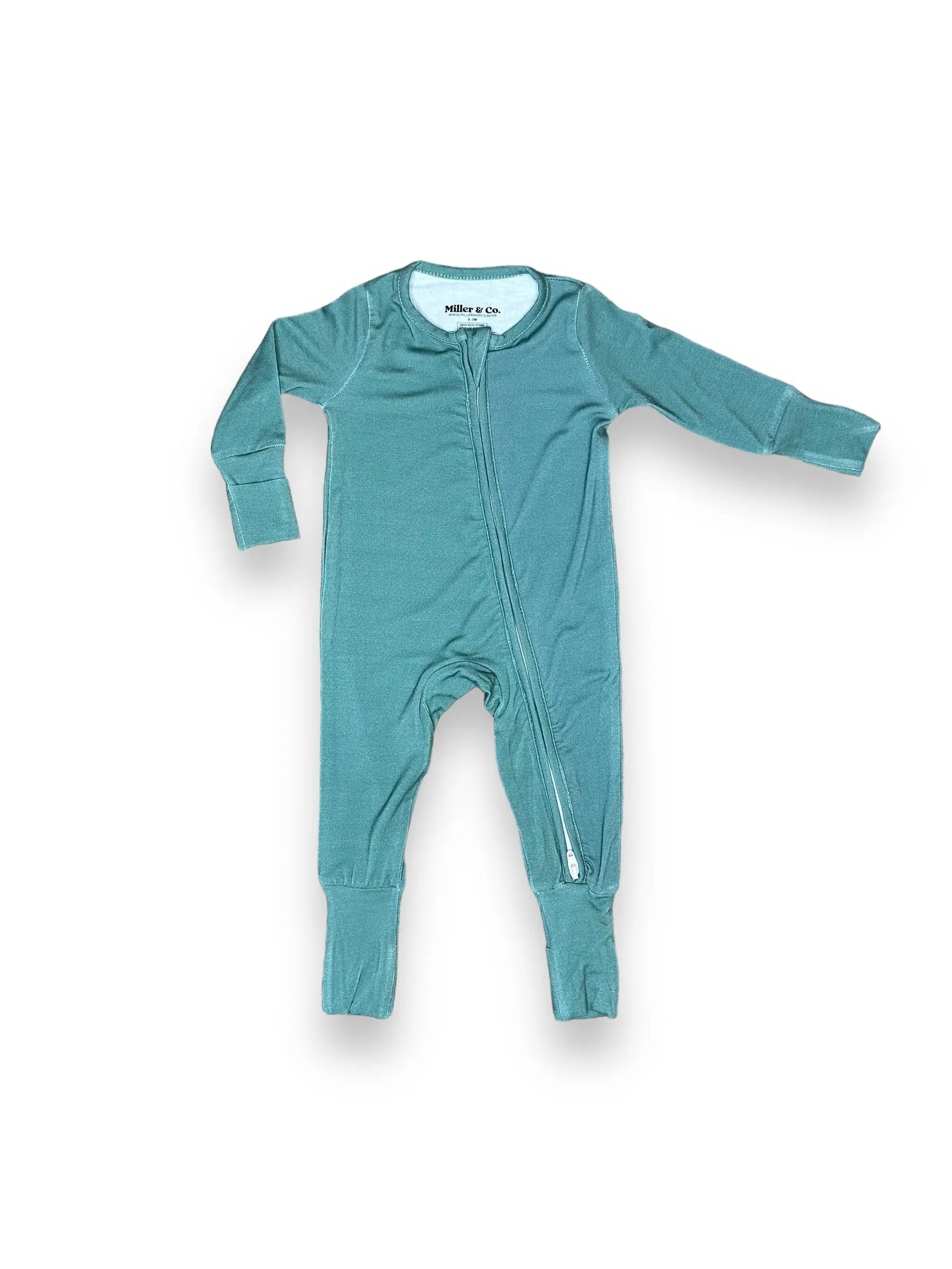 Solid Trash Truck, Bamboo Zipper Footie Miller & Co. Everetts Place Boutique
