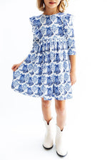 Southern Belle 3/4 Sleeve Ruffle Twirl Dress For Girls - Everetts Place Boutique - 