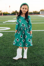 Southlake Carroll Dragons 3/4 Sleeve Pocket Twirl Dress by Mila & Rose ®