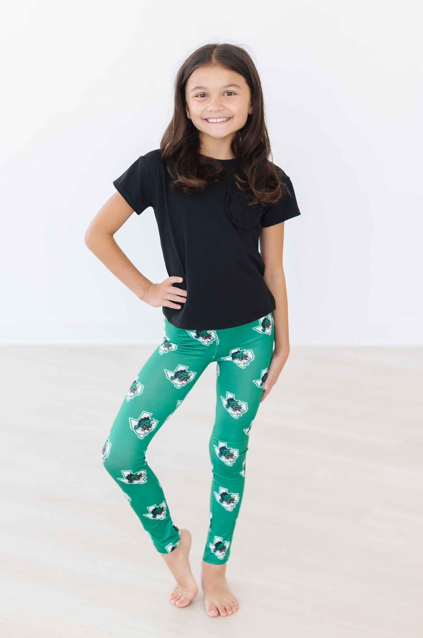 Mila & Rose Southlake Carroll Dragons leggings for baby and toddler.