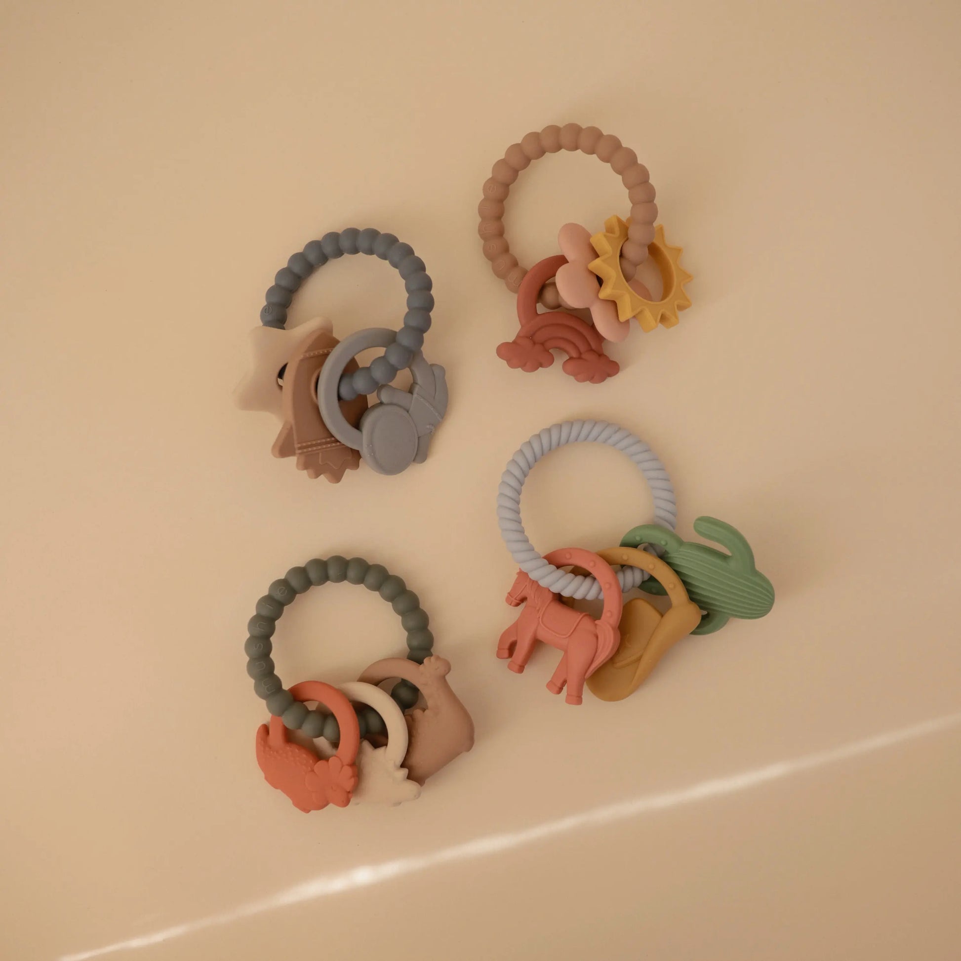 Space Teething Ring for Babies with Textured Moon and Star Shapes Made from 100 Percent Food Grade Silicone Mushie Everetts Place: Online Boutique