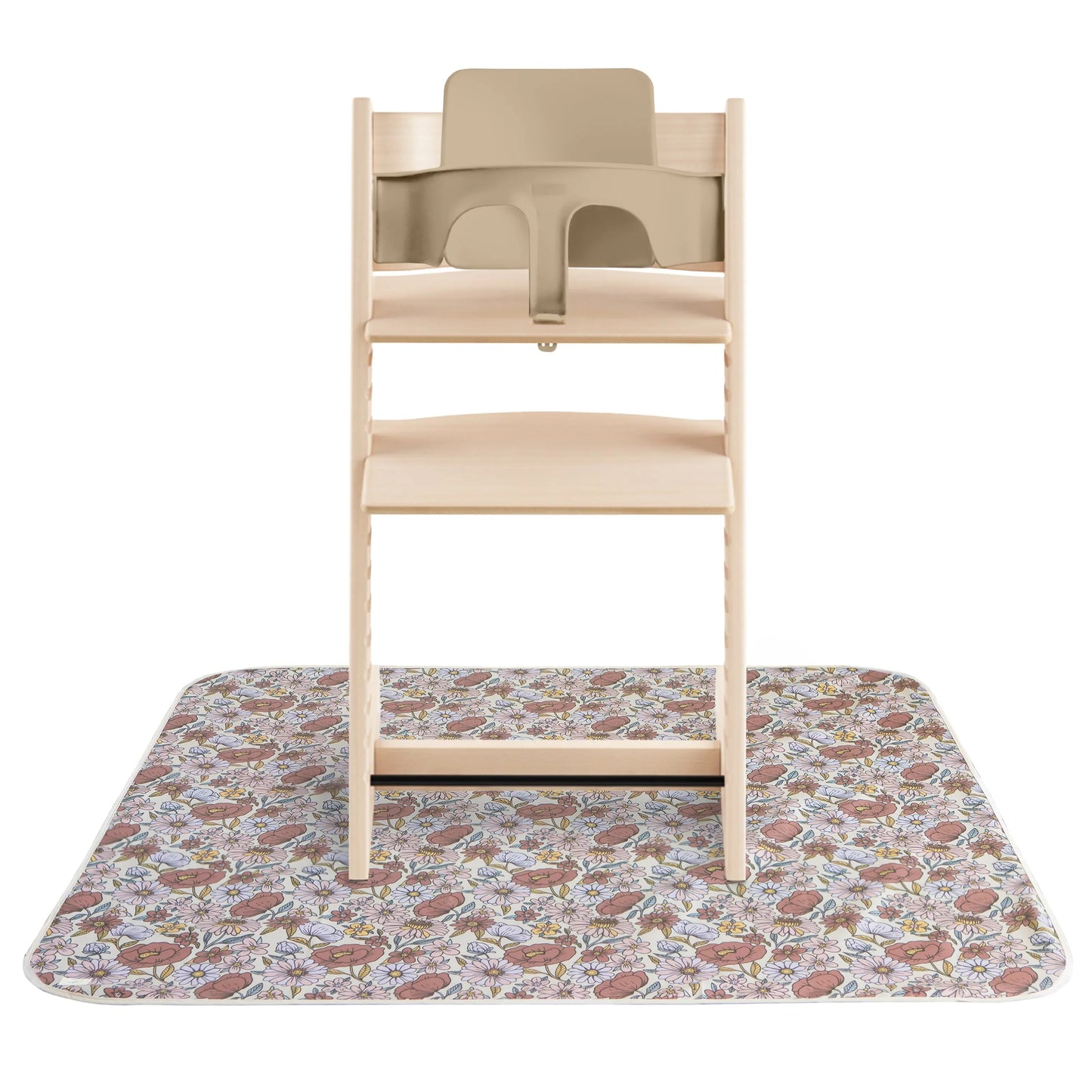 Splat Mat for High Chairs and Arts and Crafts Water Resistant Polyester Easy to Clean Machine Washable Mushie