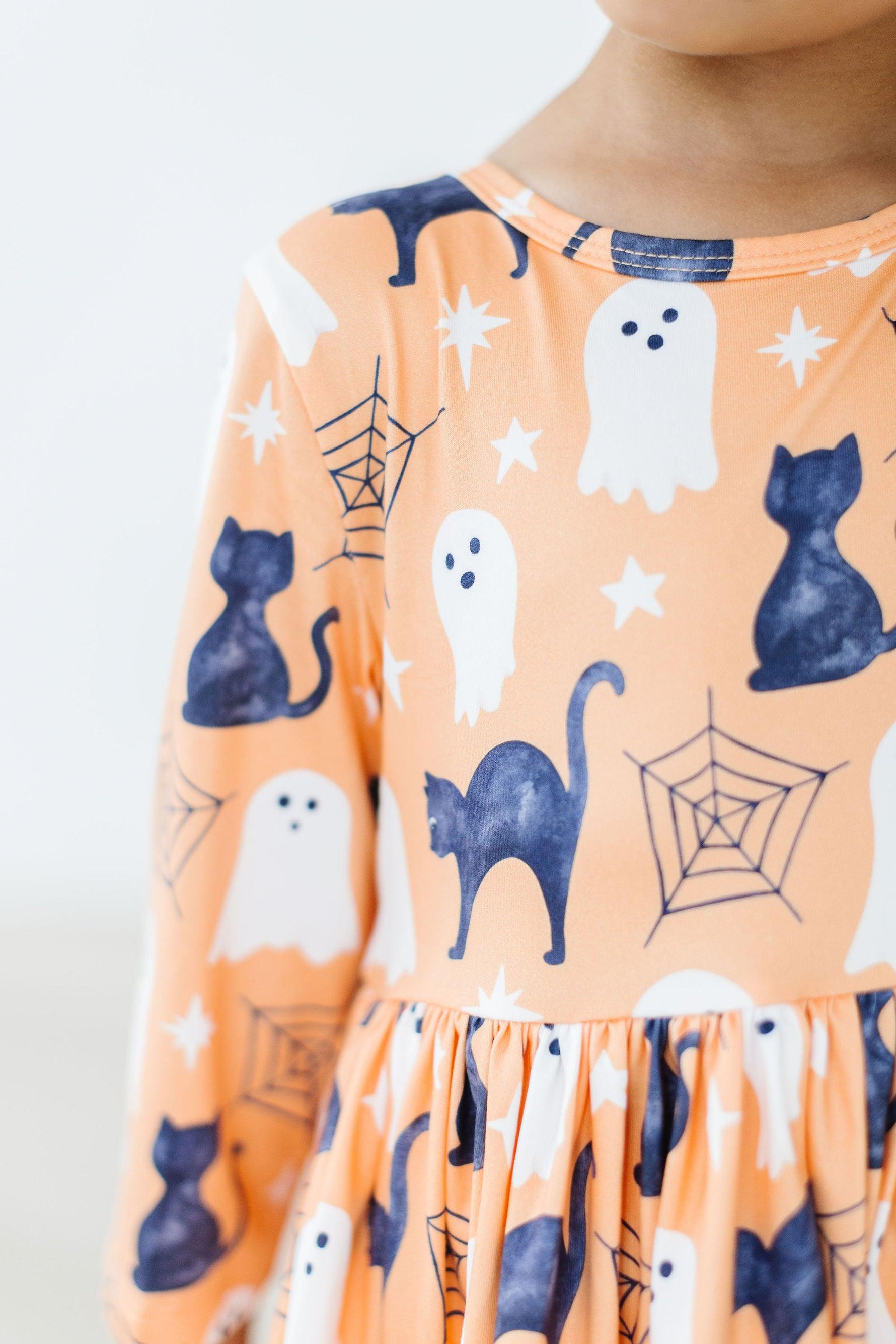 Spooky Kitty Three Quarter Sleeve Twirl Pocket Dress Mila & Rose ® Everetts Place: Online Boutique