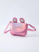 Rylee Faith Designs Spring Bunny Ear Pink Girl Crossbody Bag - 