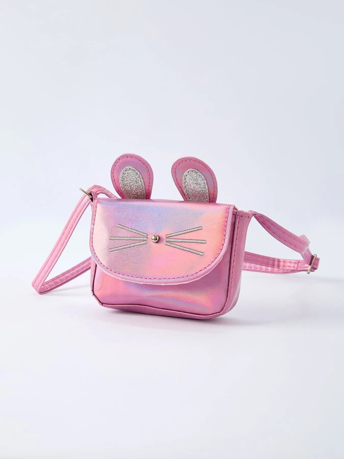 Rylee Faith Designs Spring Bunny Ear Pink Girl Crossbody Bag - 