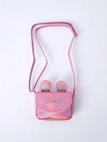 Rylee Faith Designs Spring Bunny Ear Pink Girl Crossbody Bag - 