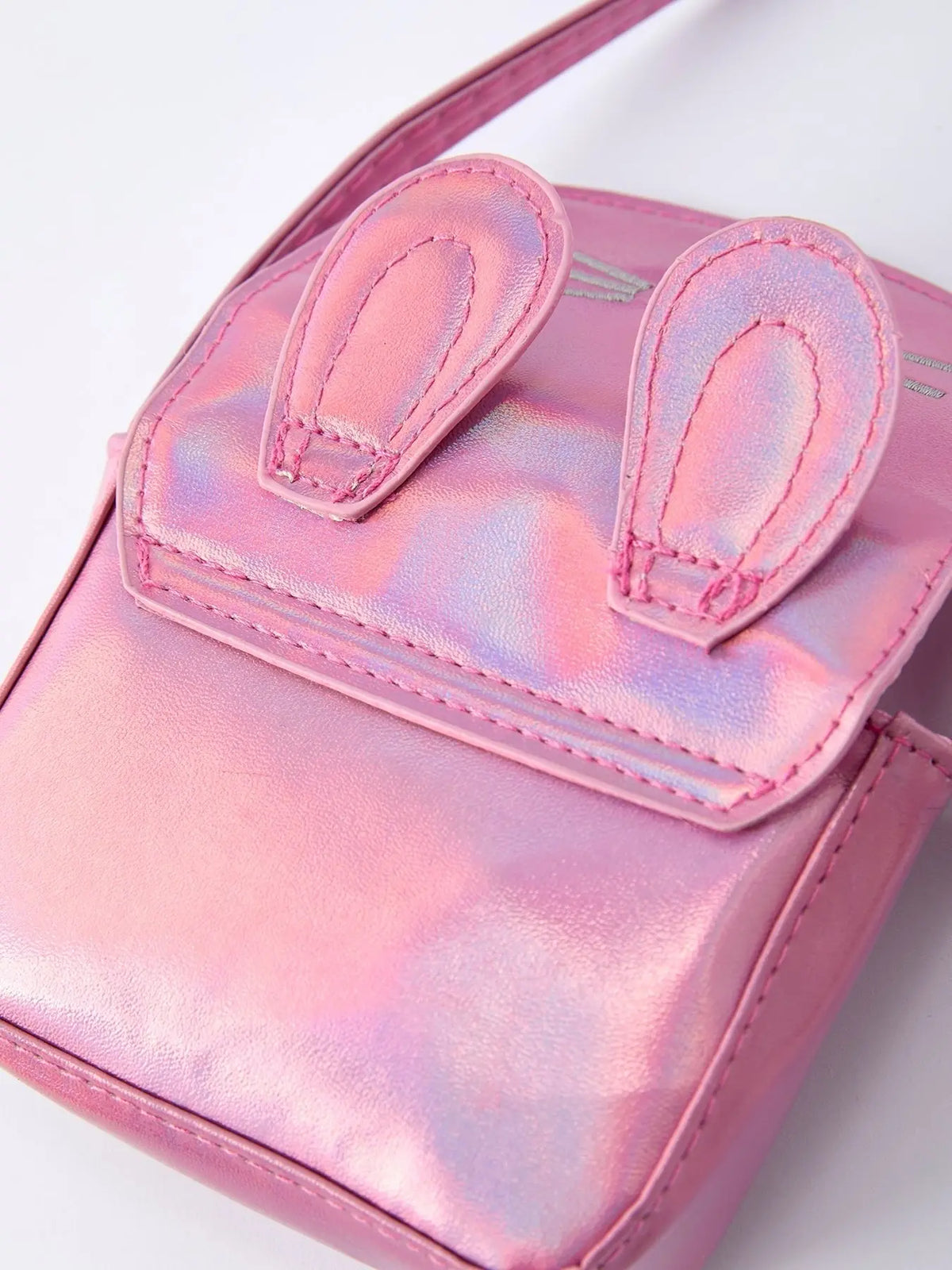 Rylee Faith Designs Spring Bunny Ear Pink Girl Crossbody Bag - 