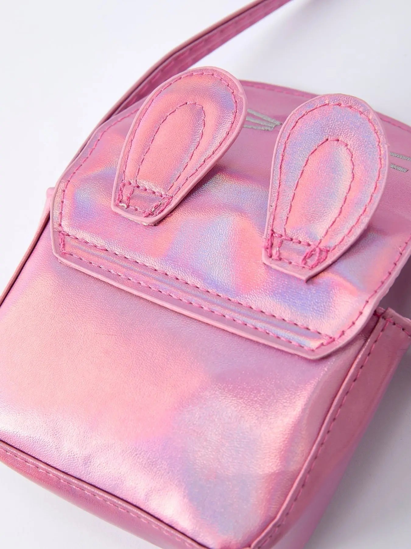Rylee Faith Designs Spring Bunny Ear Pink Girl Crossbody Bag - 