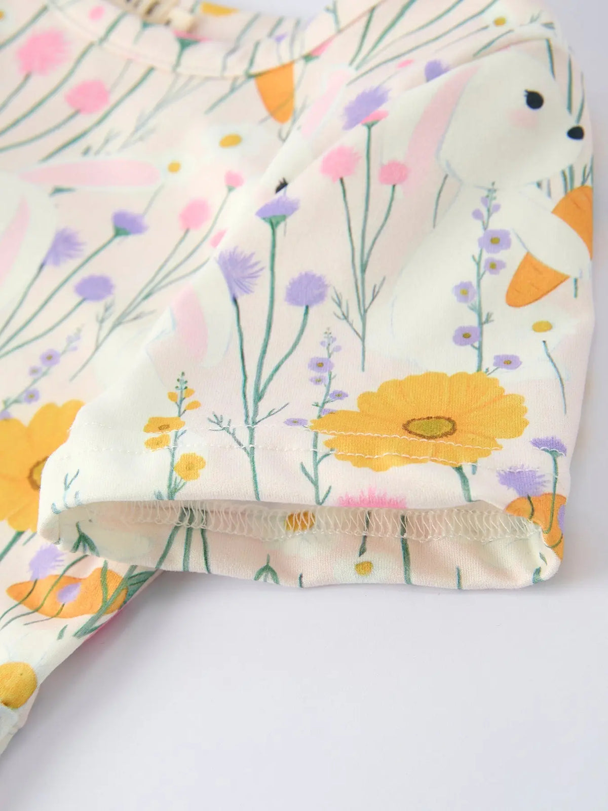 Rylee Faith Designs Spring Bunny Yellow Floral Girls Dress - 