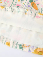 Rylee Faith Designs Spring Bunny Yellow Floral Girls Dress - 