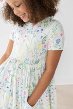 Spring Dandelion Floral Pocket Twirl Dress For Girls Mila & Rose ® Everetts Place: Online Boutique