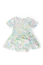 Spring Dandelion Floral Short Sleeve Twirl Bodysuit - Everetts Place Boutique - 