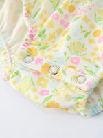 Rylee Faith Designs Spring Floral Smocked Baby Girl Romper - 
