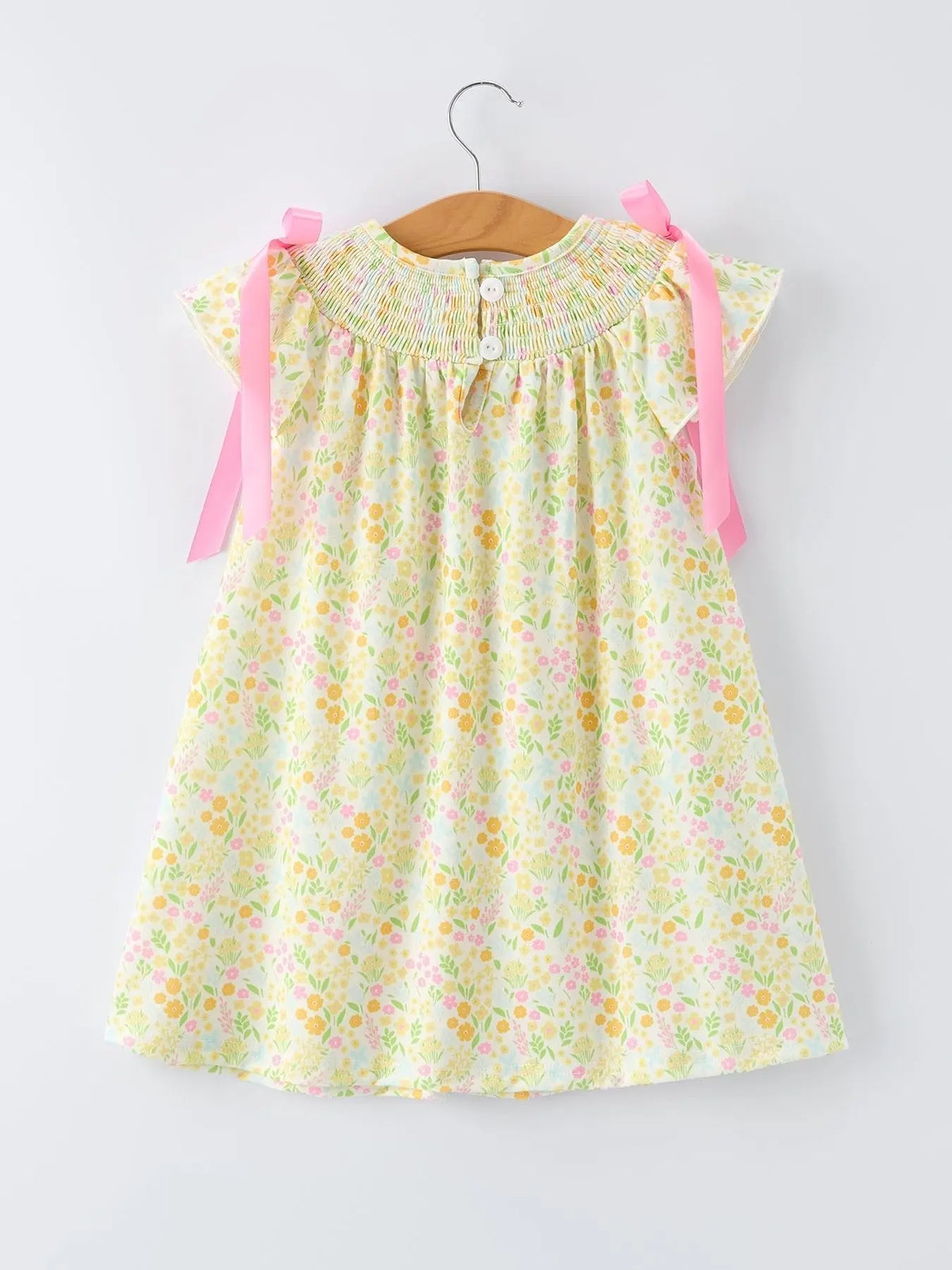 Rylee Faith Designs Spring Floral Smocked Girl Dress - 