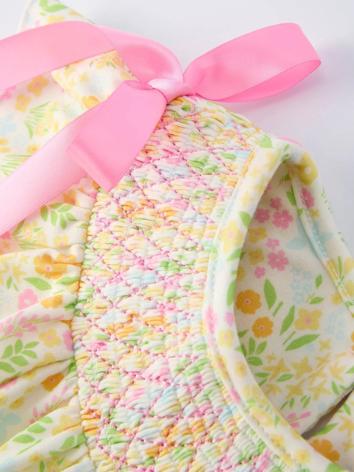 Rylee Faith Designs Spring Floral Smocked Girl Dress - 
