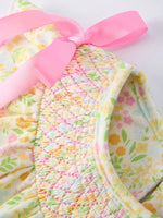 Rylee Faith Designs Spring Floral Smocked Girl Dress - 