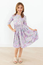 Mila & Rose ® Spring Gardens 3/4 Sleeve Pocket Twirl Dress - 