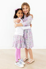 Mila & Rose ® Spring Gardens 3/4 Sleeve Pocket Twirl Dress - 