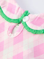Rylee Faith Designs Spring Golf Embroidered Baby Girls Smocked Bow Bloomer Set - 