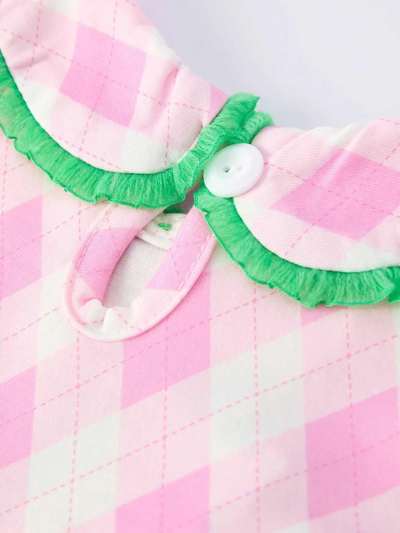 Rylee Faith Designs Spring Golf Embroidered Baby Girls Smocked Bow Bloomer Set - 