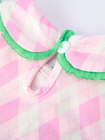 Rylee Faith Designs Spring Golf Embroidered Girls Smocked Bow Dress - 