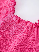 Rylee Faith Designs Spring Hot Pink Short - sleeved Girls Jumpsuit - 
