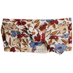 Ribbed bamboo baby head wrap in desert floral pattern