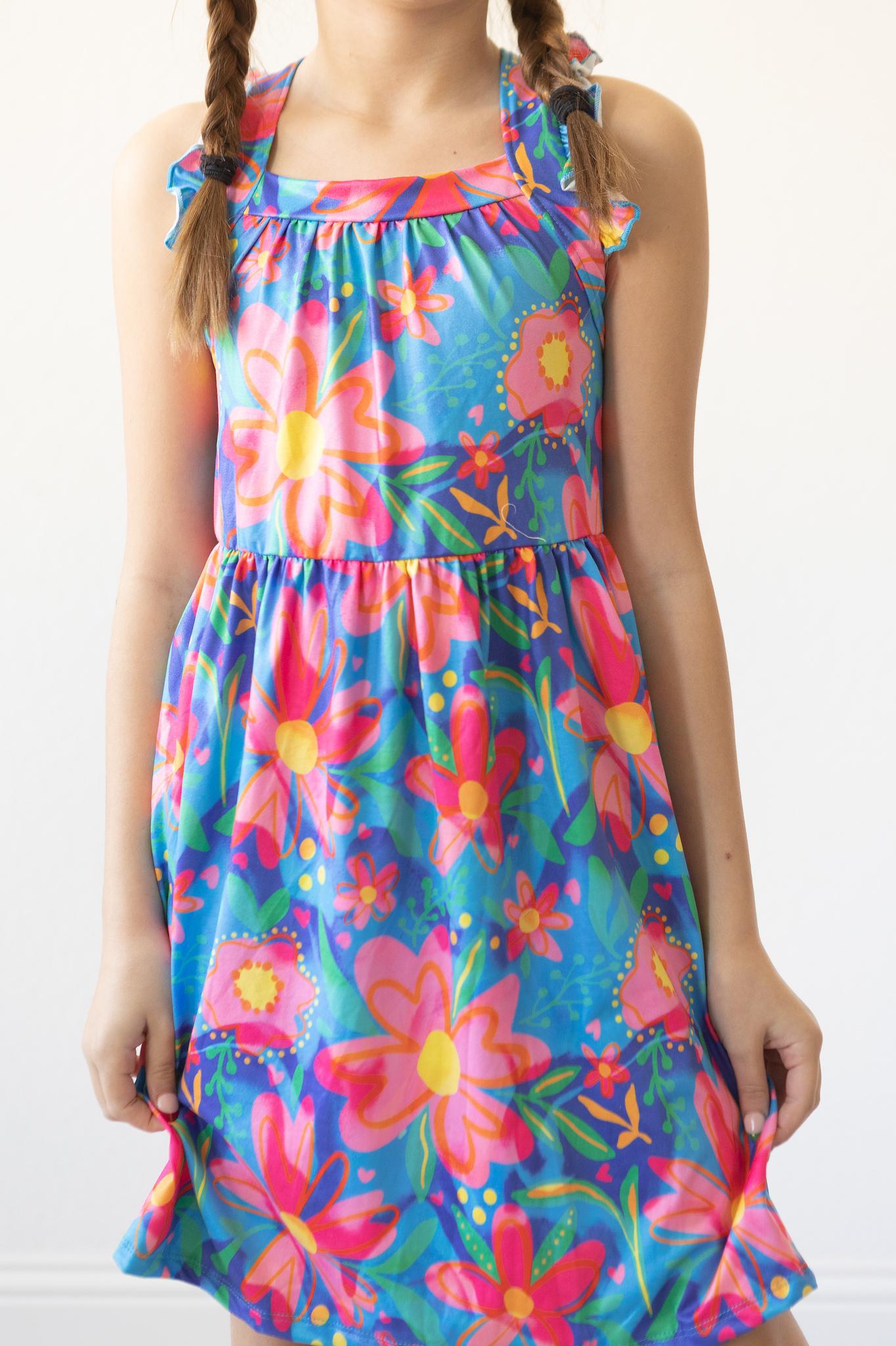 Springing Around Ruffle Cross Back Dress Mila And Rose Mila & Rose ® Everetts Place: Online Boutique
