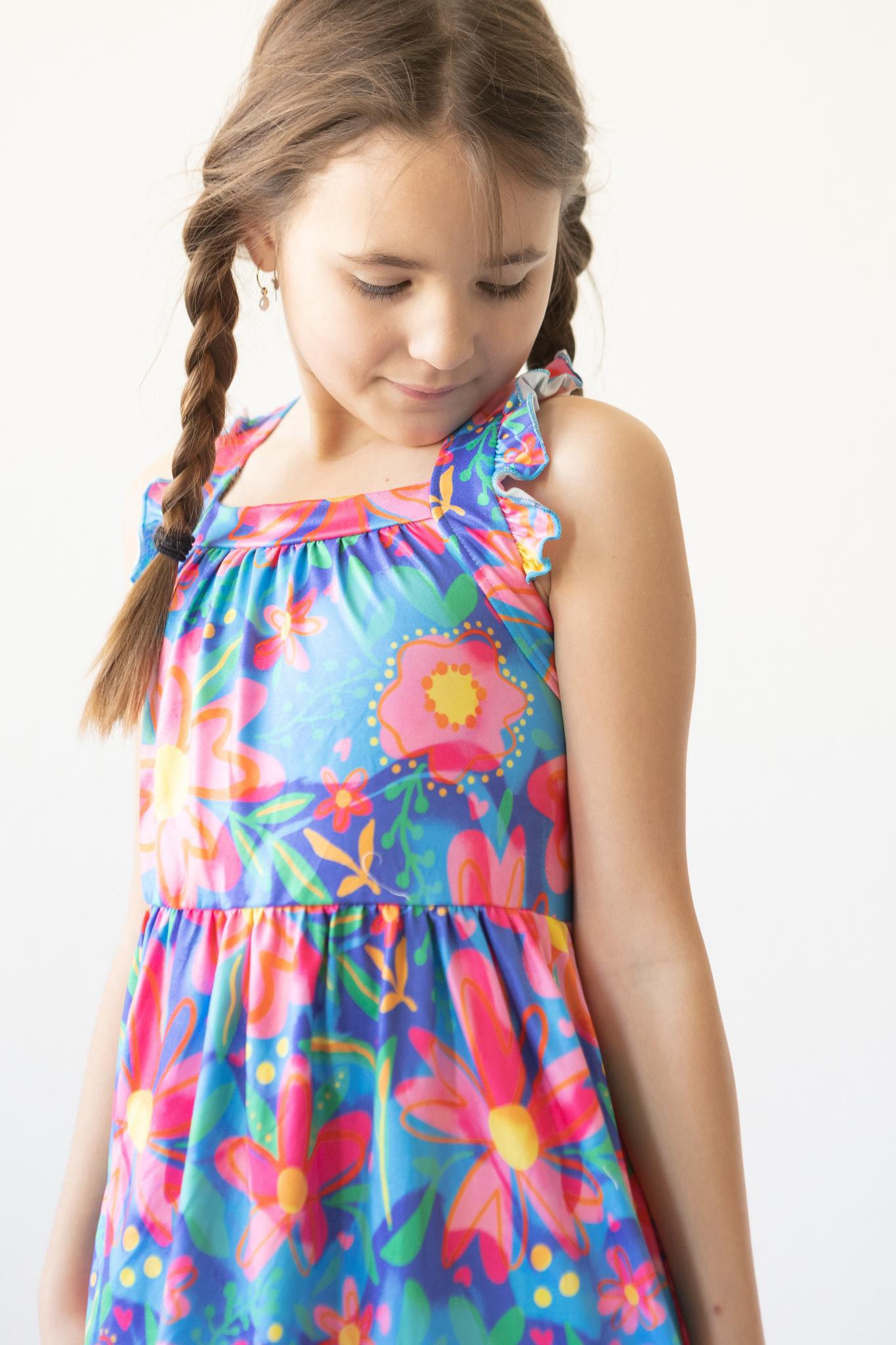 Springing Around Ruffle Cross Back Dress Mila And Rose Mila & Rose ® Everetts Place: Online Boutique