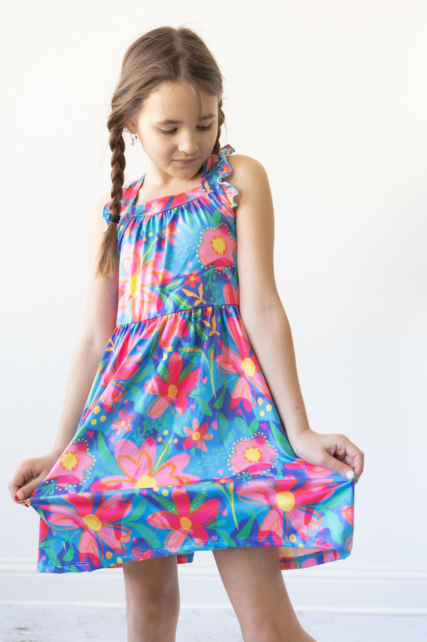 Springing Around Ruffle Cross Back Dress Mila And Rose Mila & Rose ® Everetts Place: Online Boutique