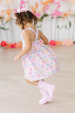 Springtime Bows Ruffle Cross Back Dress For Summer - Everetts Place Boutique - 