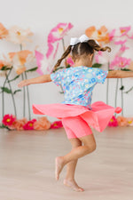 Springtime Splendor Ruffle Pocket Tee Boxy Fit For Girls Mila & Rose ® Everetts Place: Online Boutique