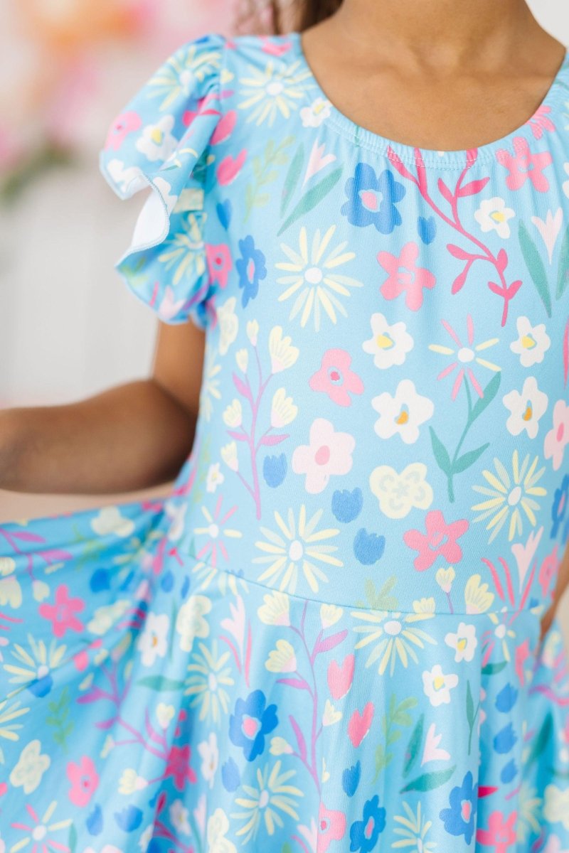 Springtime Splendor Short Sleeve Twirl Leotard For Girls - Everetts Place Boutique - 