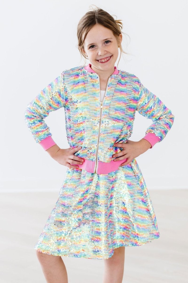 Sprinkles Flip Sequin Twirl Skort With Shorts Mila And Rose - Everetts Place Boutique - Sequin Skort