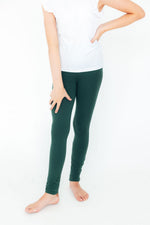 Mila & Rose organic baby leggings in spruce green