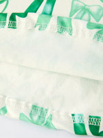 Rylee Faith Designs St. Patrick's Day Bow Print Short Sleeves Girls Dress - 