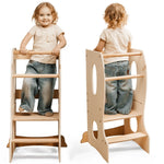 Goodevas Stable Montessori Step Tower Wooden Growing Chair Ivory - Furniture > Baby & Toddler Furniture