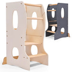 Goodevas Stable Montessori Step Tower Wooden Growing Chair Ivory - Furniture > Baby & Toddler Furniture
