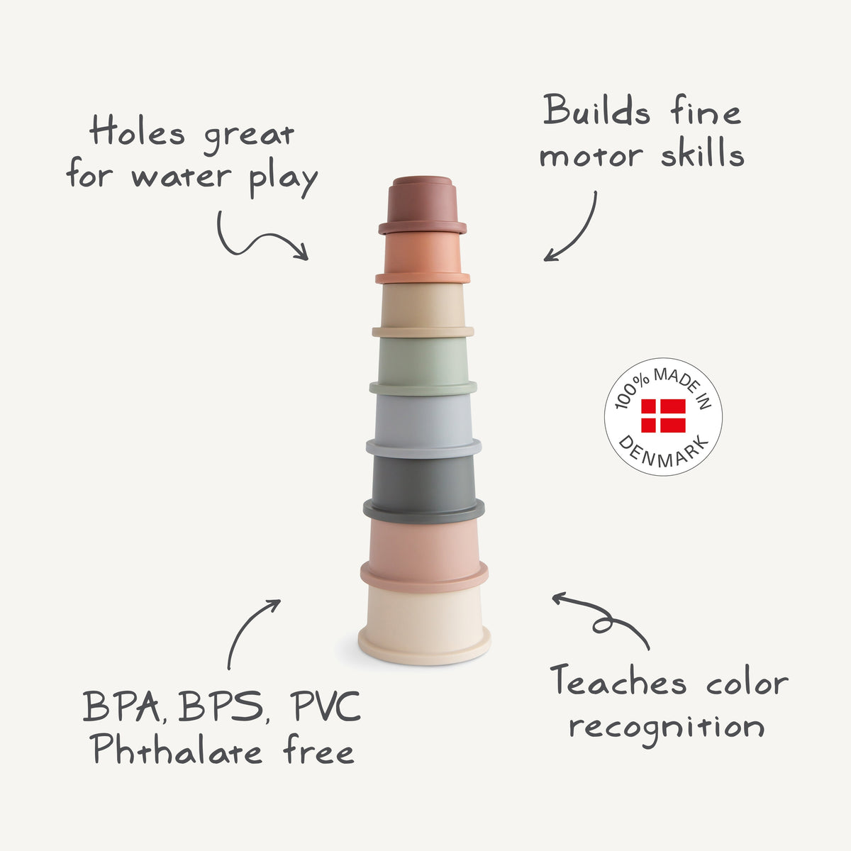 Stacking Cups Toy by Mushie
