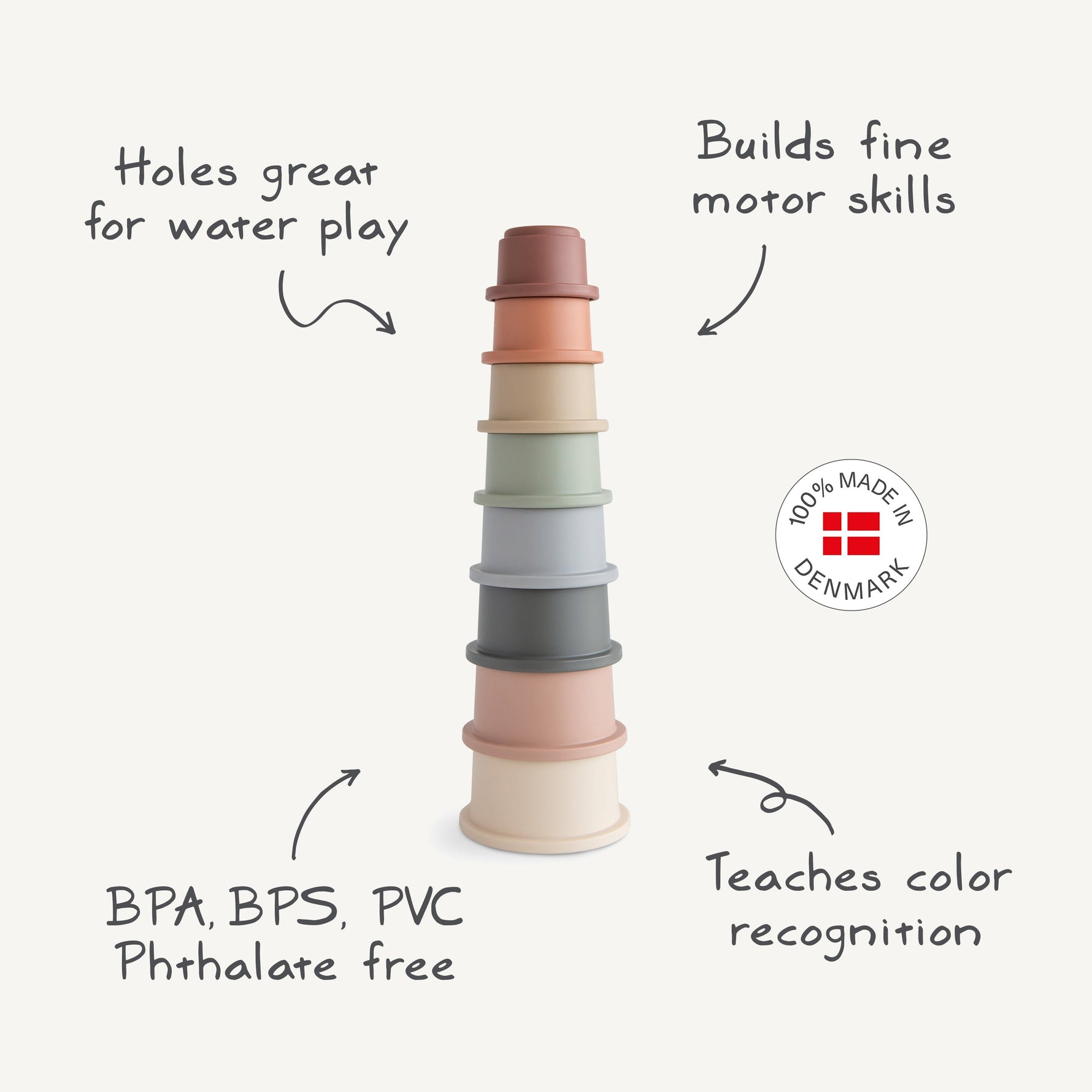 Stacking Cups Toy by Mushie