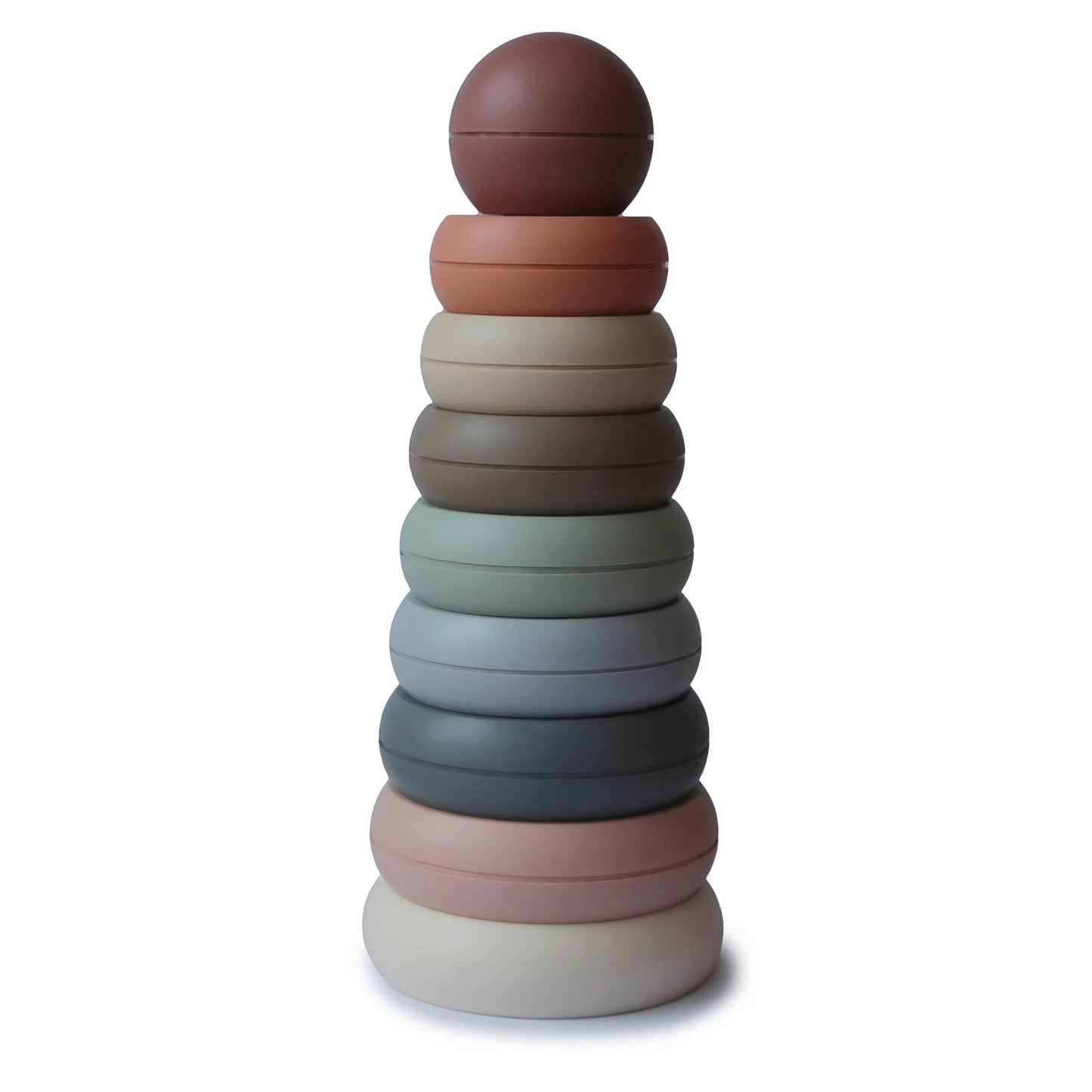 Stacking Rings Toy for Babies - Non-Toxic BPA Free Plastic Developmental Playset Mushie