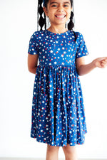 Star Bright Short Sleeve Pocket Twirl Dress For Girls Mila & Rose ® Everetts Place: Online Boutique