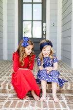 Star Bright Short Sleeve Pocket Twirl Dress For Girls Mila & Rose ® Everetts Place: Online Boutique