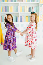 Star Student Twirl Dress With Pocket Three Quarter Sleeve - Everetts Place Boutique - 