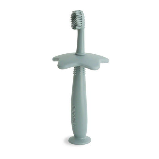 Star Training Toothbrush for Kids with Soft Silicone Bristles and Gentle Gum Care Mushie