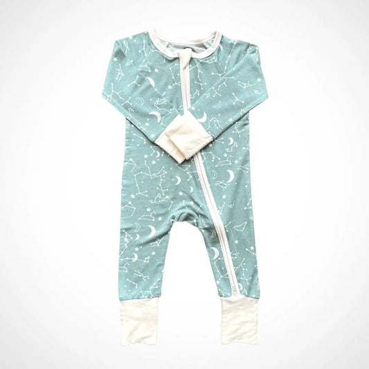 Stargazer Bamboo Baby Pajamas Gender Neutral One-Piece with Two-Way Zipper Kolorful Everetts Place: Online Boutique 38.00