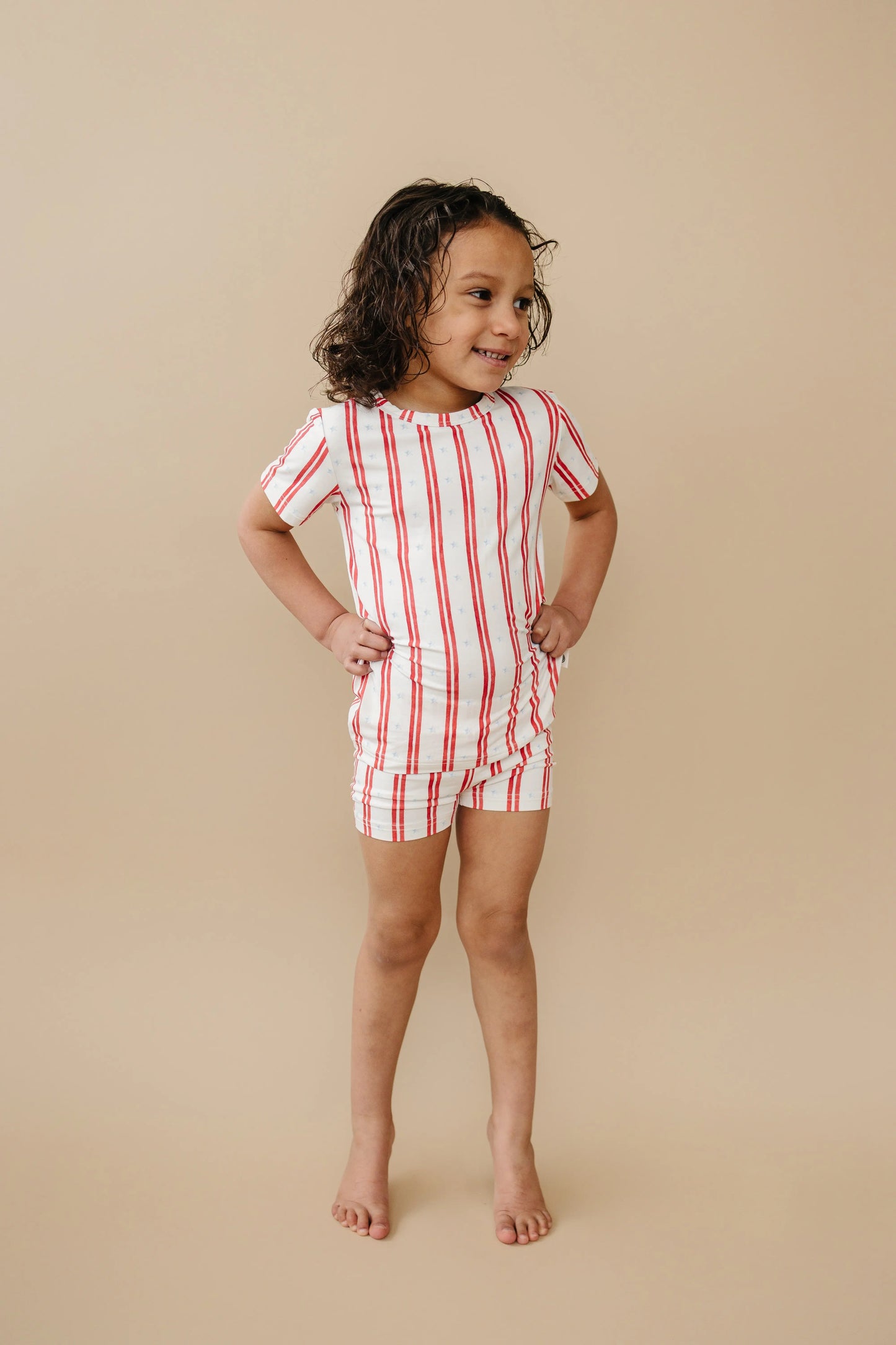 Stars And Stripes 2 Piece Bamboo Pajamas Soft Sleepwear Little Joy Co. Everetts Place: Online Boutique