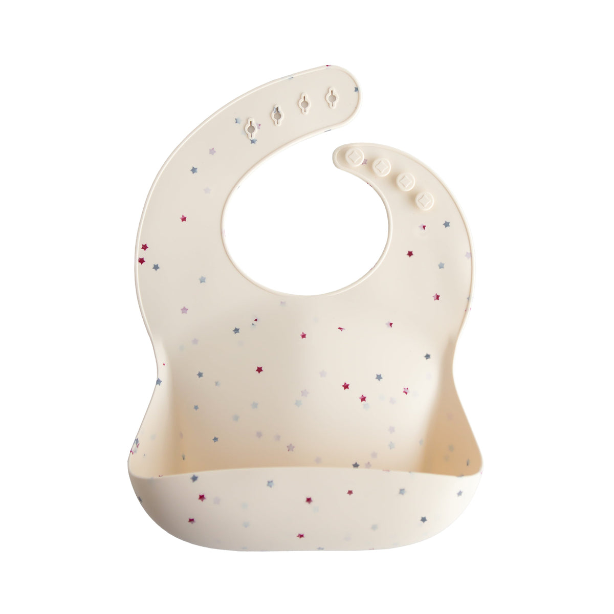 Silicone Baby Bib, Polka Dot Print by Mushie